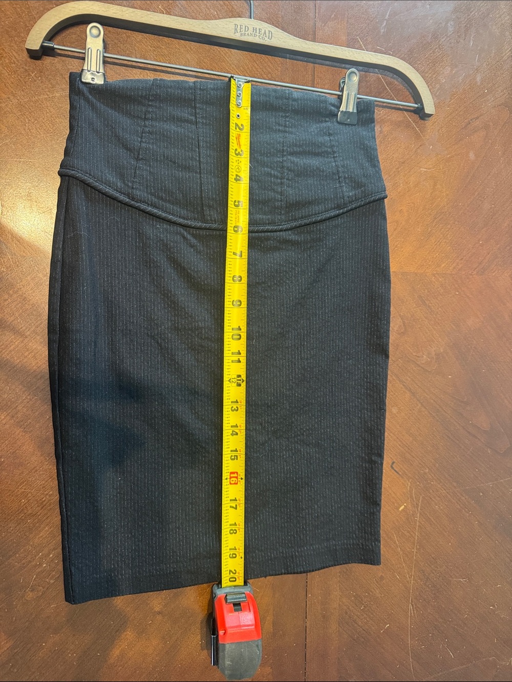 Slim-Fit Black High-Waist Pencil Skirt